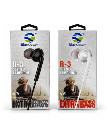 سماعة R-3 Stereo Earphone Extra Bass Blue Spectrum R-3