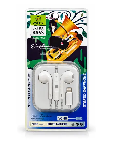 Extra Bass Stereo Earphone بوصلة Lightning