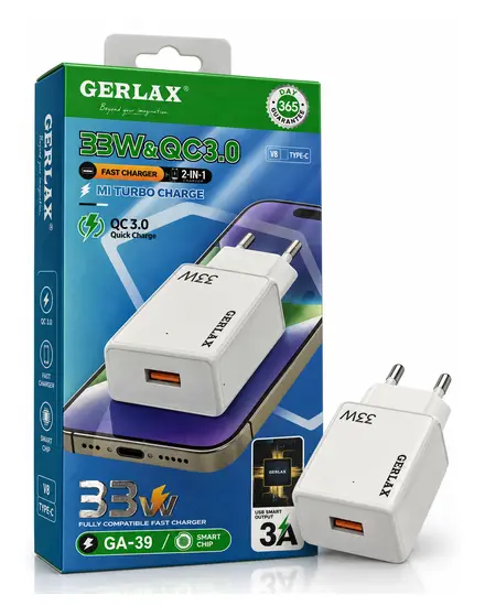 شاحن 33W QC3.0 GaN 3A Gerlax