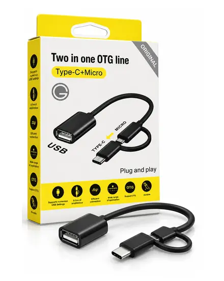 وصلة OTG اثنين في واحد (Type-C + Micro)