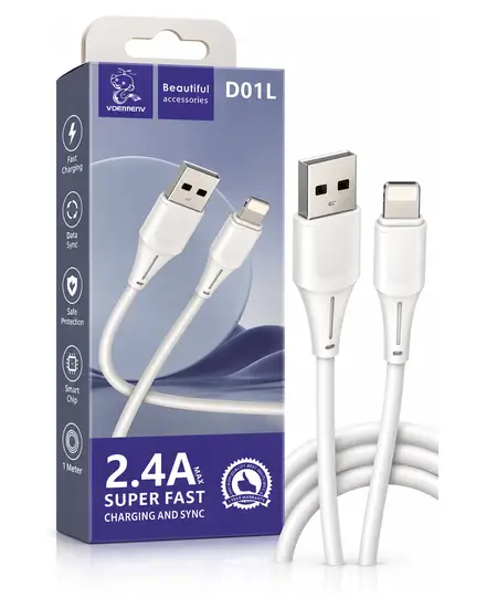 كابل Lightning 2.4A Super Fast D01L
