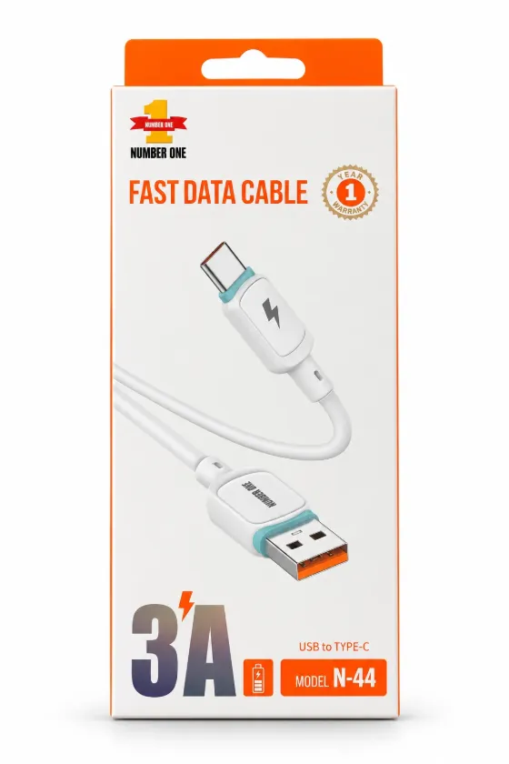 كابل USB إلى Type-C 3A Number One N-44
