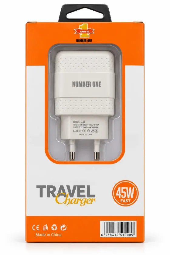 شاحن سفر 45W Number One N-86