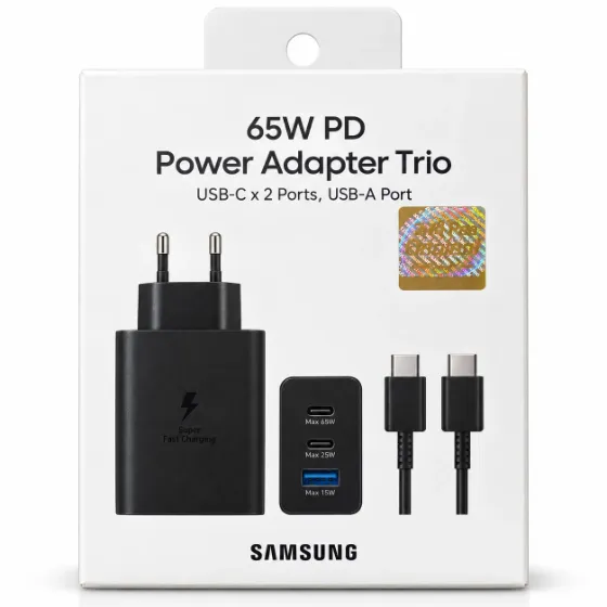 شاحن سامسونج 65W PD Trio أصلي Samsung 65W Trio